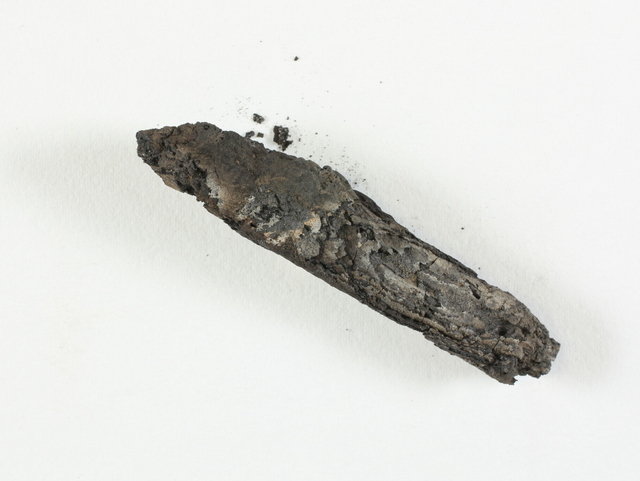 A virtually unwrapped section of the charred Ein Gedi scroll — lines of Hebrew text from the opening of Vayikra recovered digitally from the burnt parchment.
